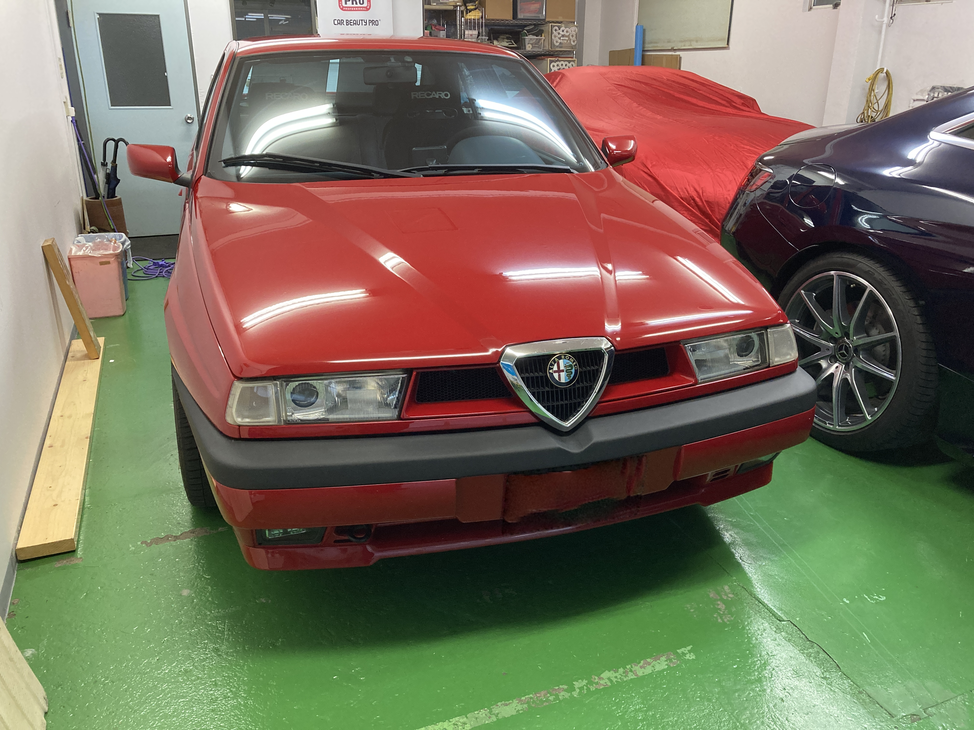 Alfa-Romeo アルファロメオ155ポリマーコーティング　細部洗浄